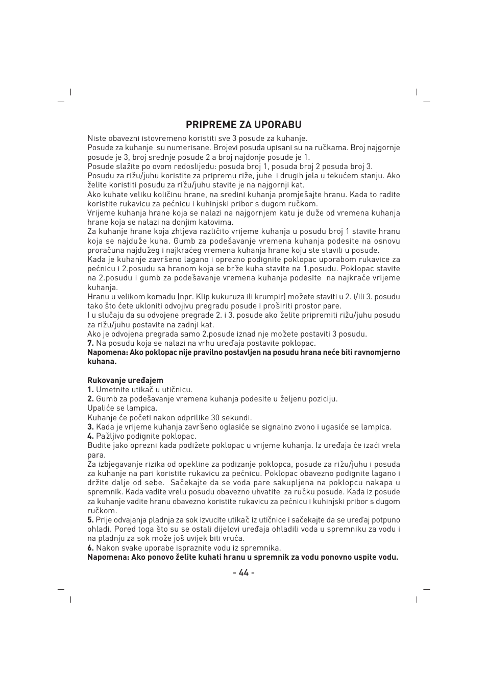 SINBO SFS 5704 User Manual | Page 45 / 54