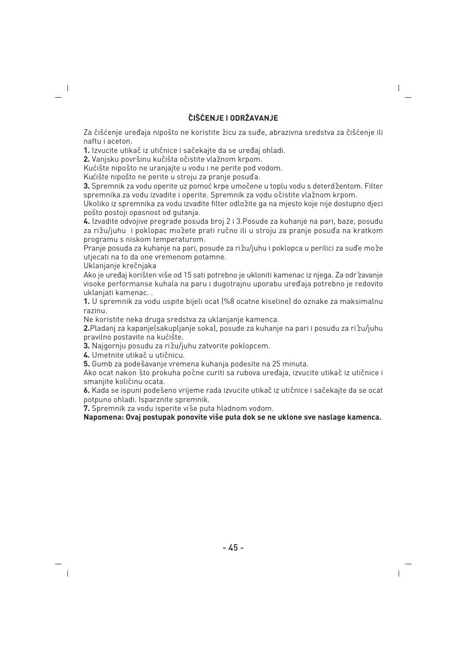 SINBO SFS 5704 User Manual | Page 46 / 54