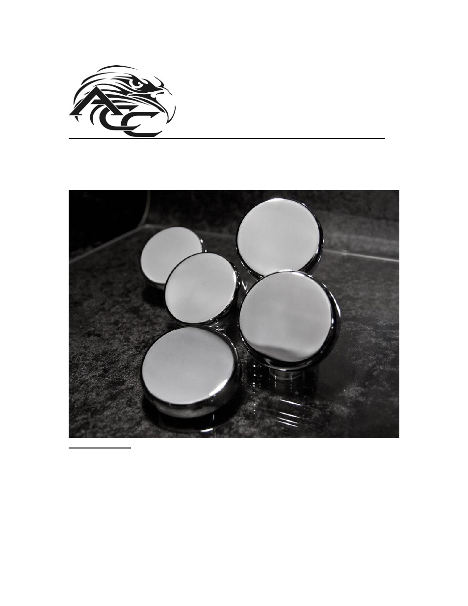 American Car Craft Corvette Fluid Cap Cover Set Chrome 5Pc 1997-2013 C5+C6 Automatic User Manual | 2 pages