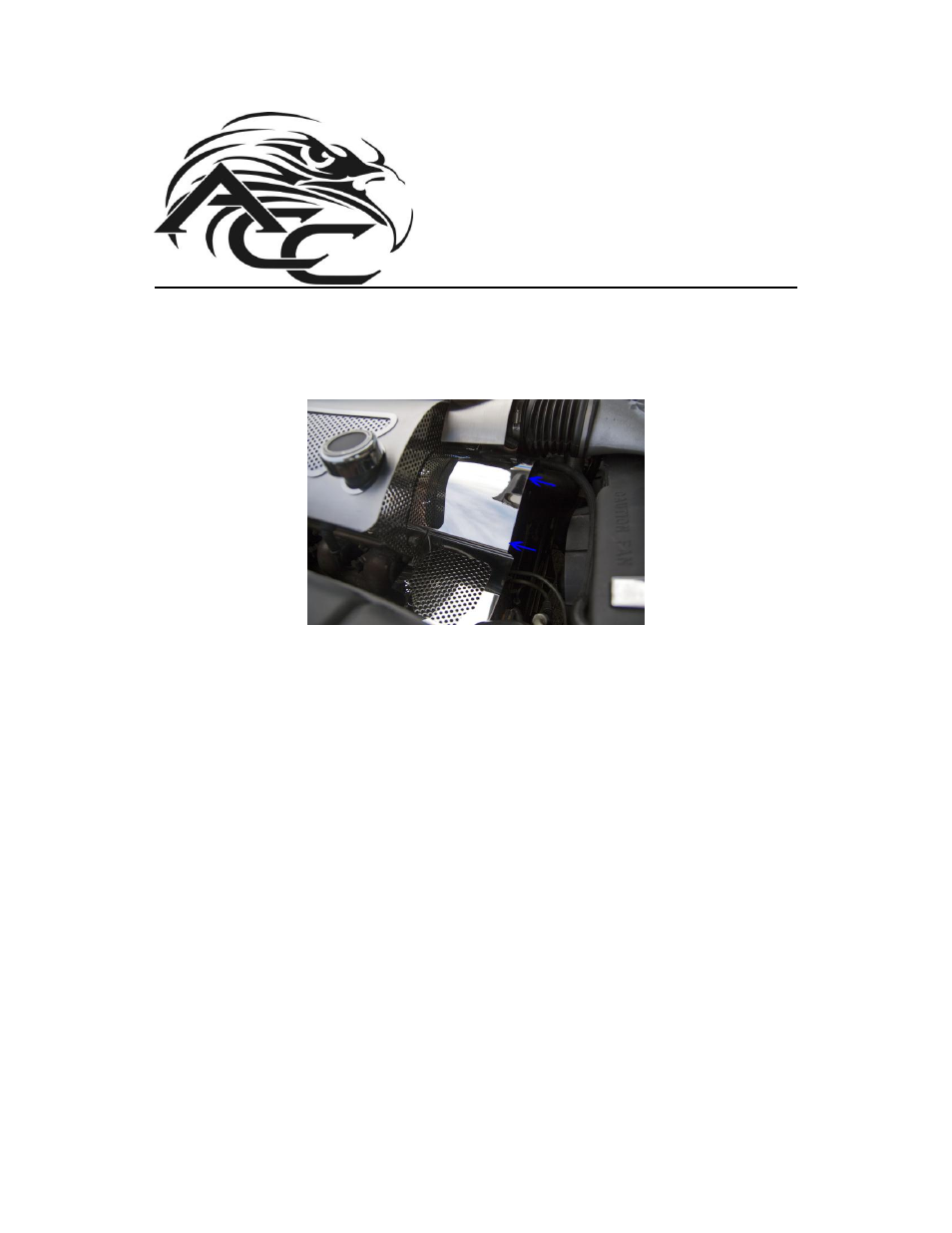 American Car Craft Corvette Belt Tension Cover Perforated 1997-2004 C5 & Z06 User Manual | 2 pages