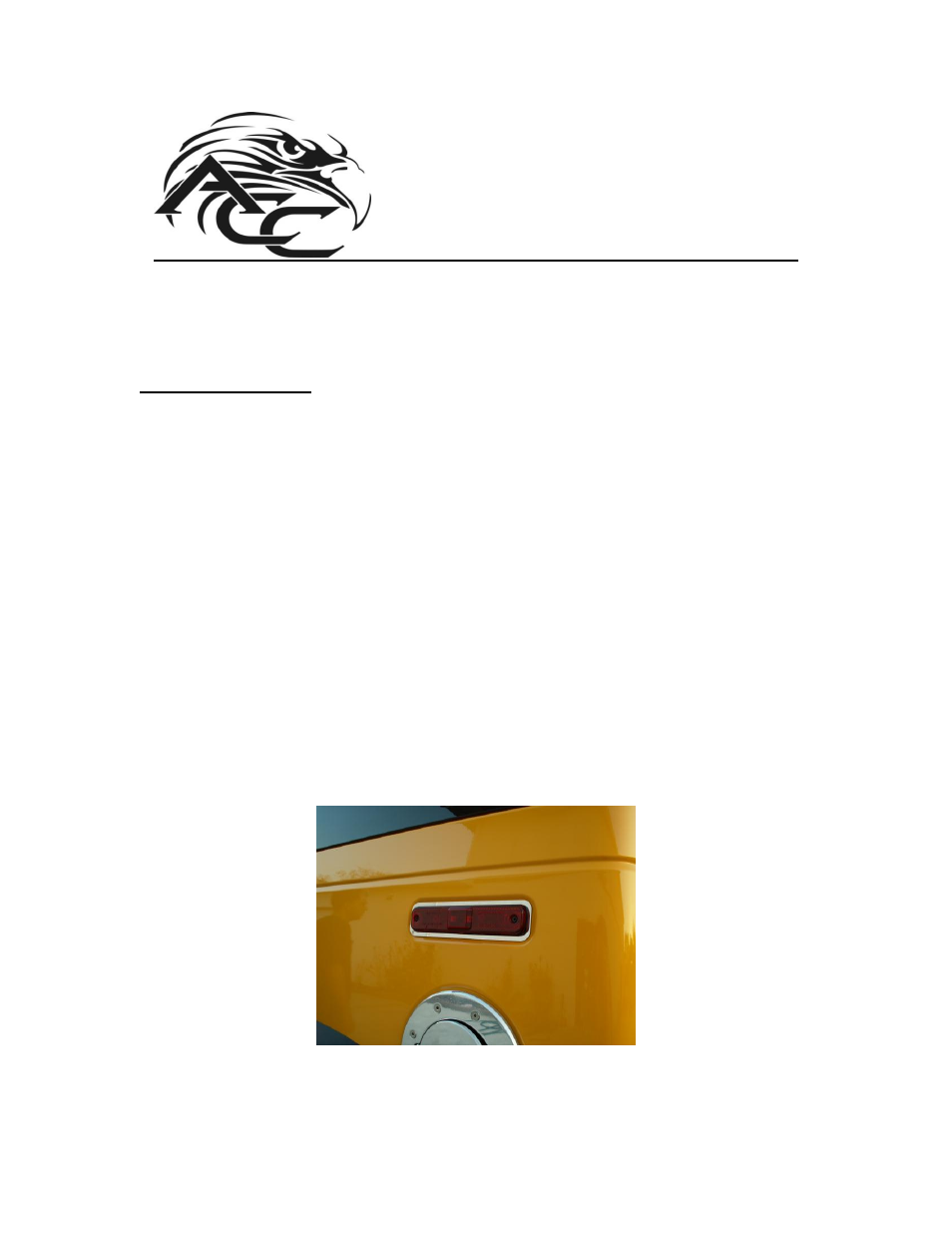 American Car Craft Hummer H2 Marker Light Trim Polished 4Pc 2003-2013 User Manual | 1 page