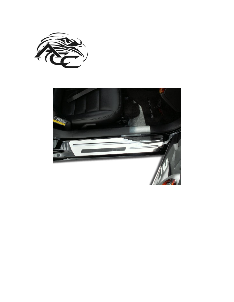 American Car Craft Corvette Doorsills Outer Polished with Chrome Ribs Stock 2Pc 2005-2007 C6+Z06 User Manual | 2 pages