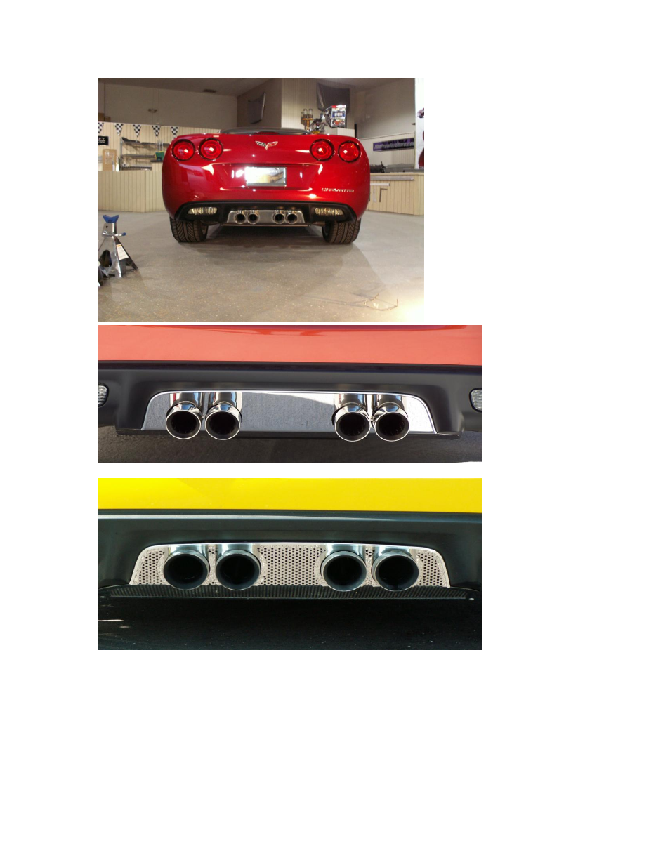 American Car Craft Corvette Exhaust Filler Panel - NPP+Dual-Mode+Bi-Mode Exhaust Polished 2005-2013 C6 User Manual | Page 5 / 6
