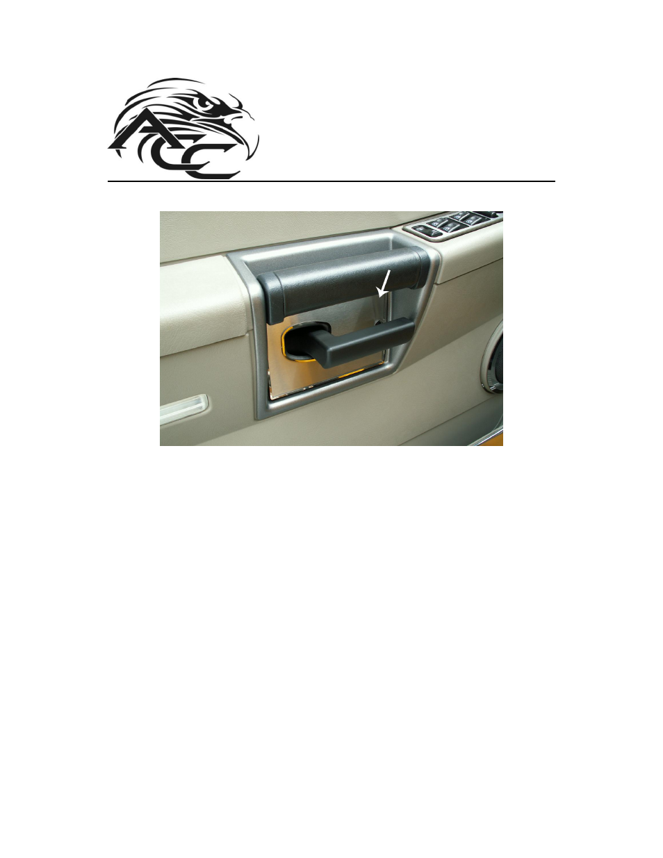 American Car Craft Hummer H2 Door Handle Plates Brushed w_Polished Rings 4Pc 2003-2007 User Manual | 2 pages