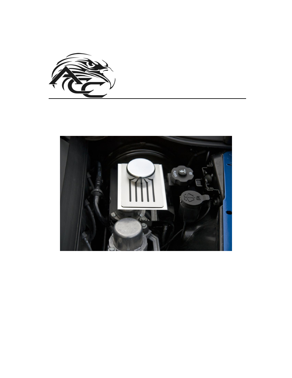 American Car Craft Corvette Brake Master Cylinder Cover Polished w_Ribbed Slots 2014 C7 User Manual | 2 pages