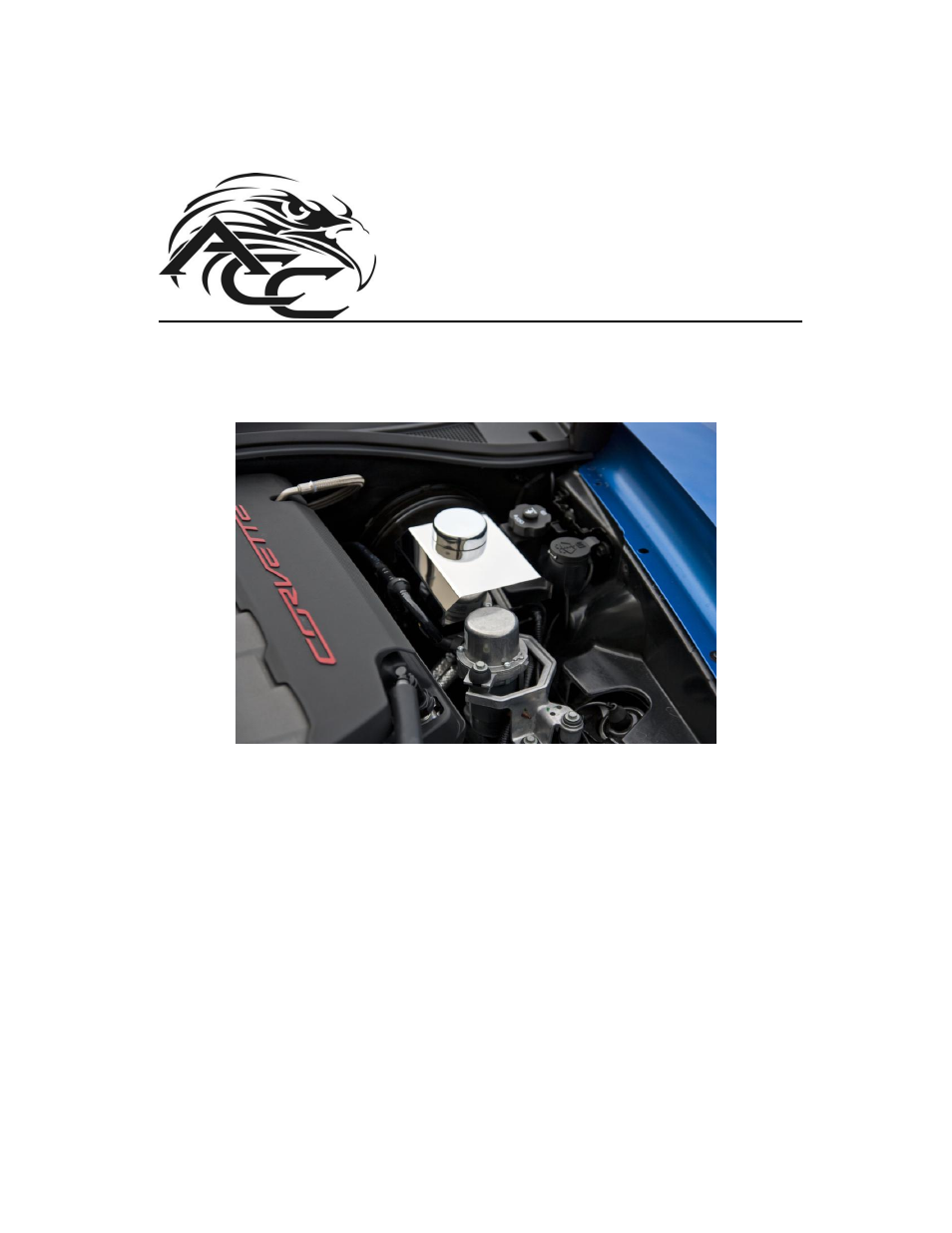 American Car Craft Corvette Brake Master Cylinder Cover w_ Cap Cover Polished 2014 C7 User Manual | 2 pages