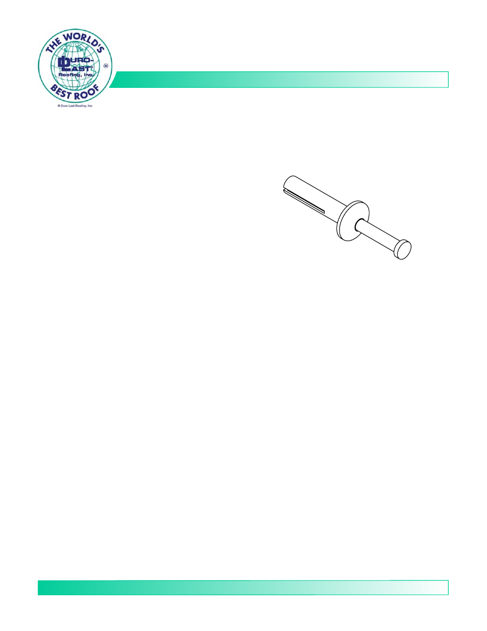 Duro-Last Zinc Plated Metal Anchors User Manual | 1 page