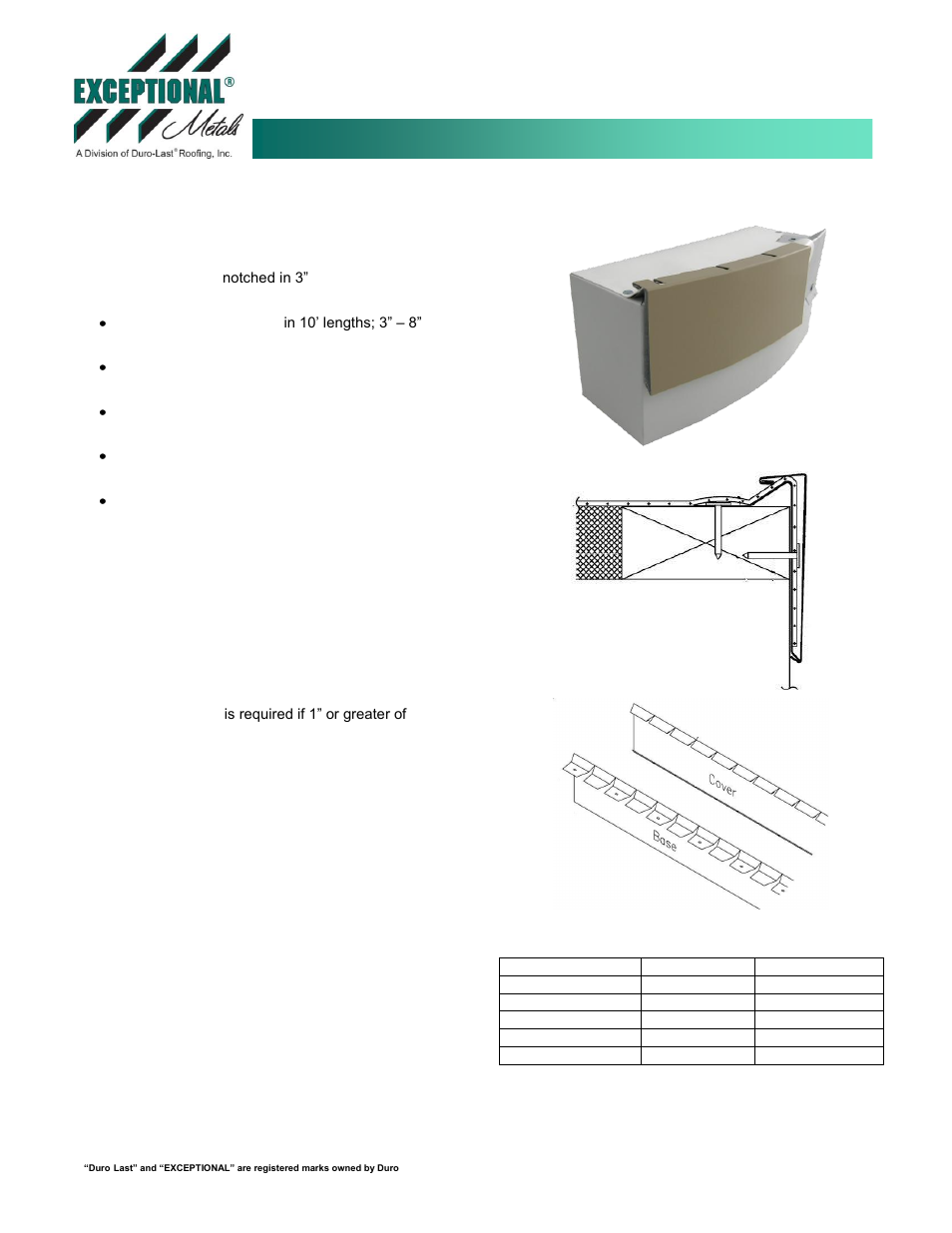 Duro-Last 2-Piece Flex Snap-On Compression System User Manual | 1 page