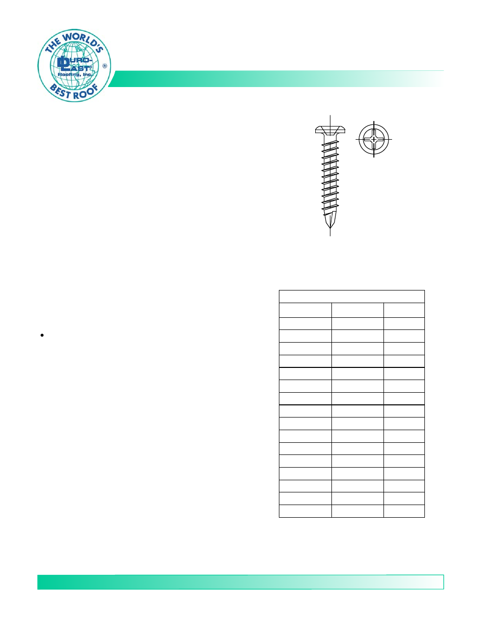 Duro-Last HD Screws User Manual | 1 page