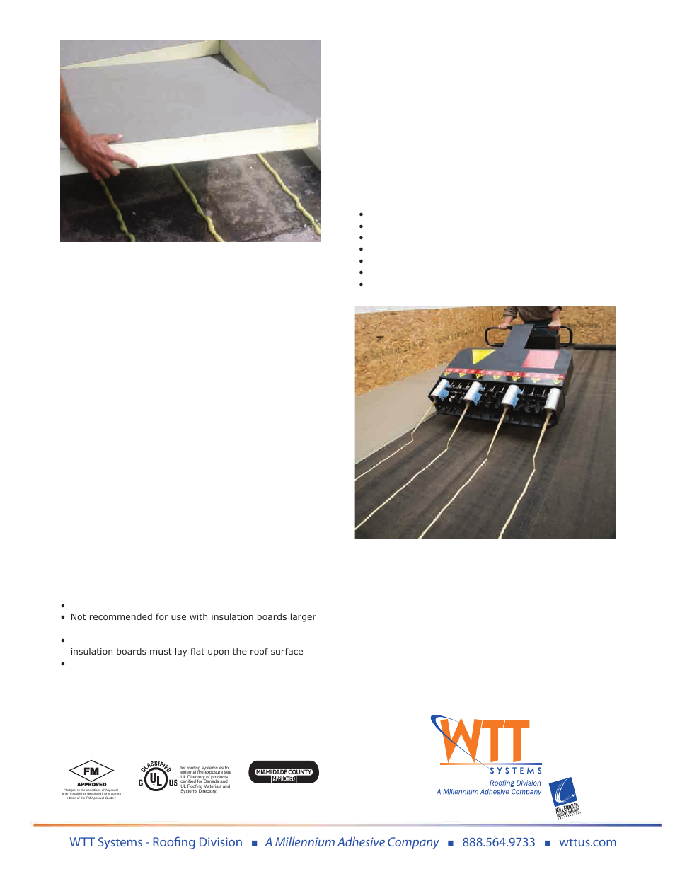 Wtt systems - roofing division, A millennium adhesive company | Duro-Last Duro-Grip Weather-Tite One Step User Manual | Page 2 / 2