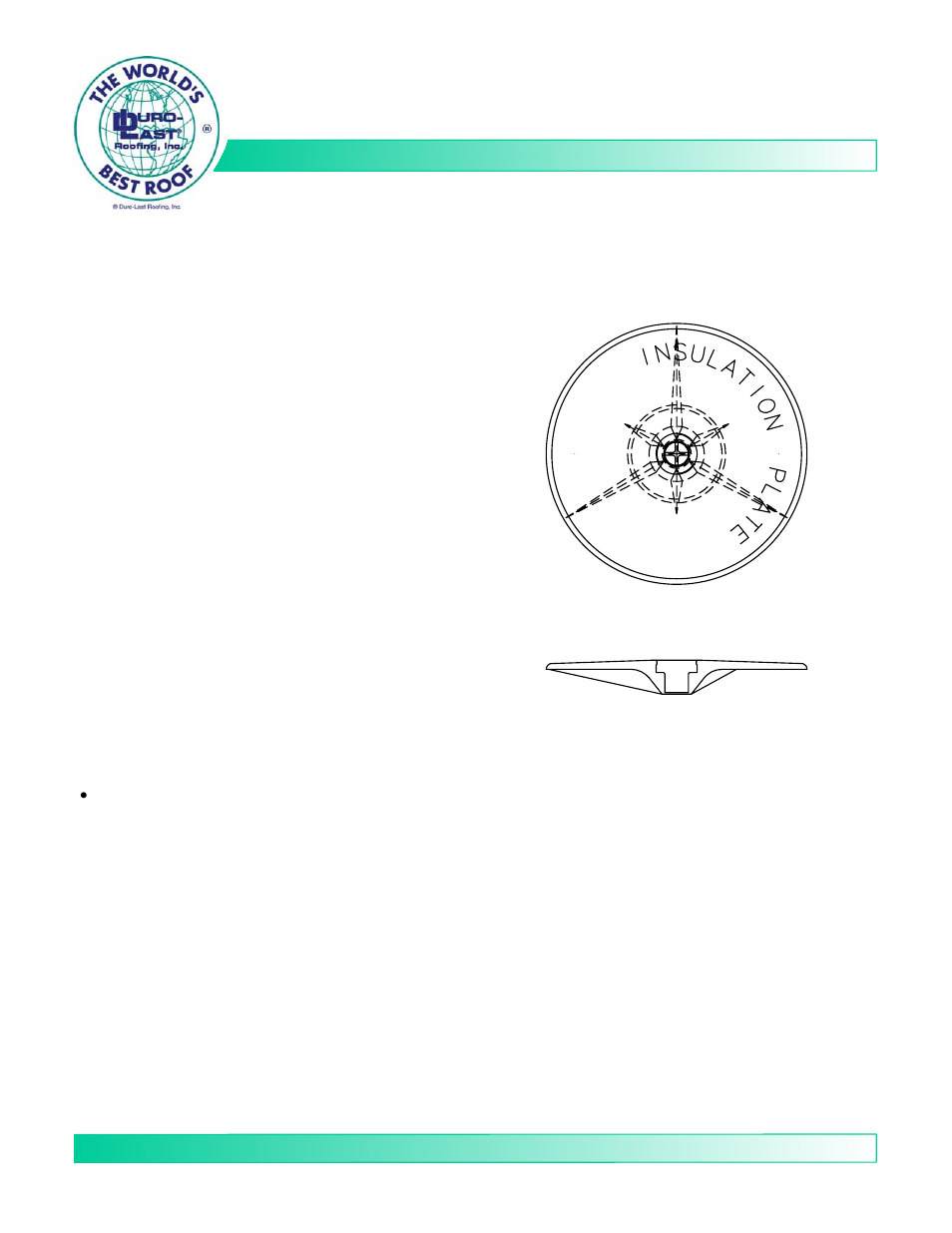 Duro-Last Insulation Plate User Manual | 1 page