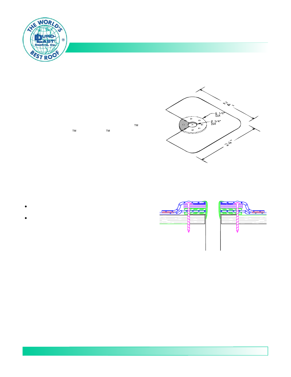 Duro-Last 2 inch Drain Adaptor User Manual | 1 page