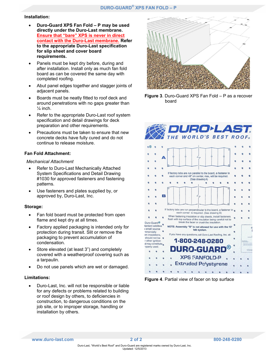 Duro-Last XPS Fan Fold - P (Crush Fold) User Manual | Page 2 / 2