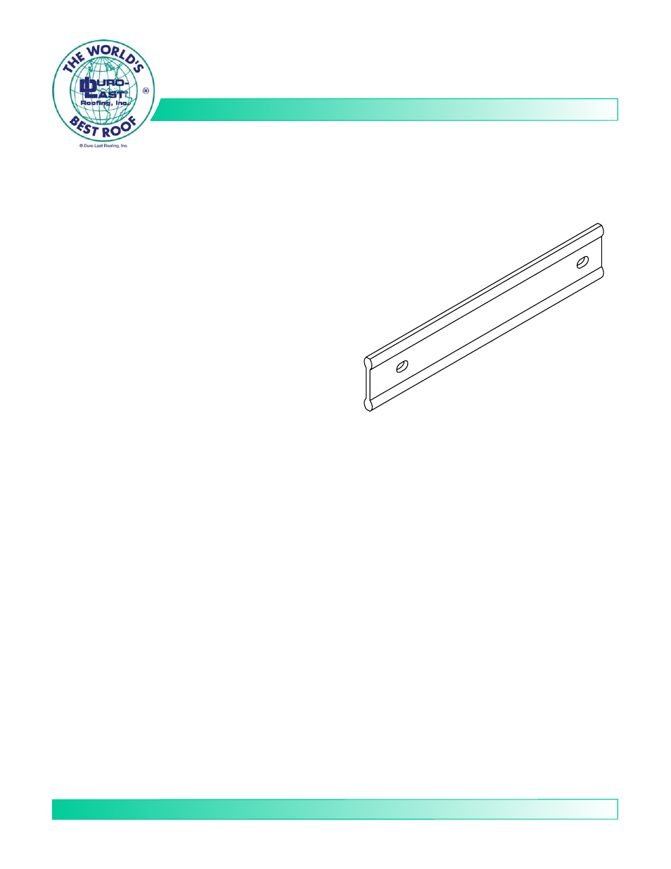 Duro-Last Termination Bar User Manual | 1 page