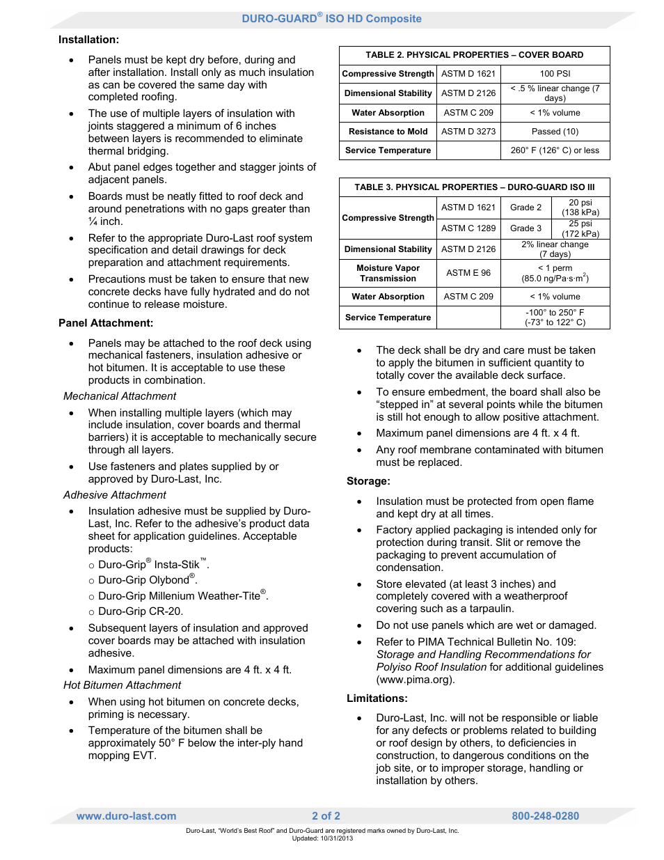 Duro-Last ISO HD Composite User Manual | Page 2 / 2