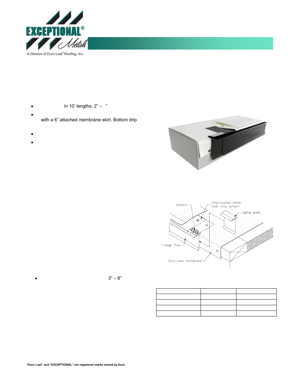 Duro-Last T-Edge Plus User Manual | 1 page