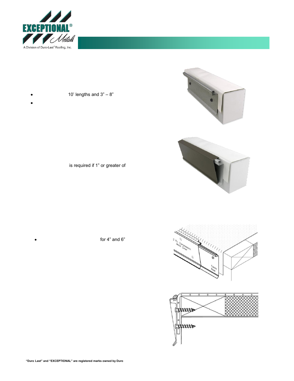 Duro-Last Fascia Base User Manual | 1 page