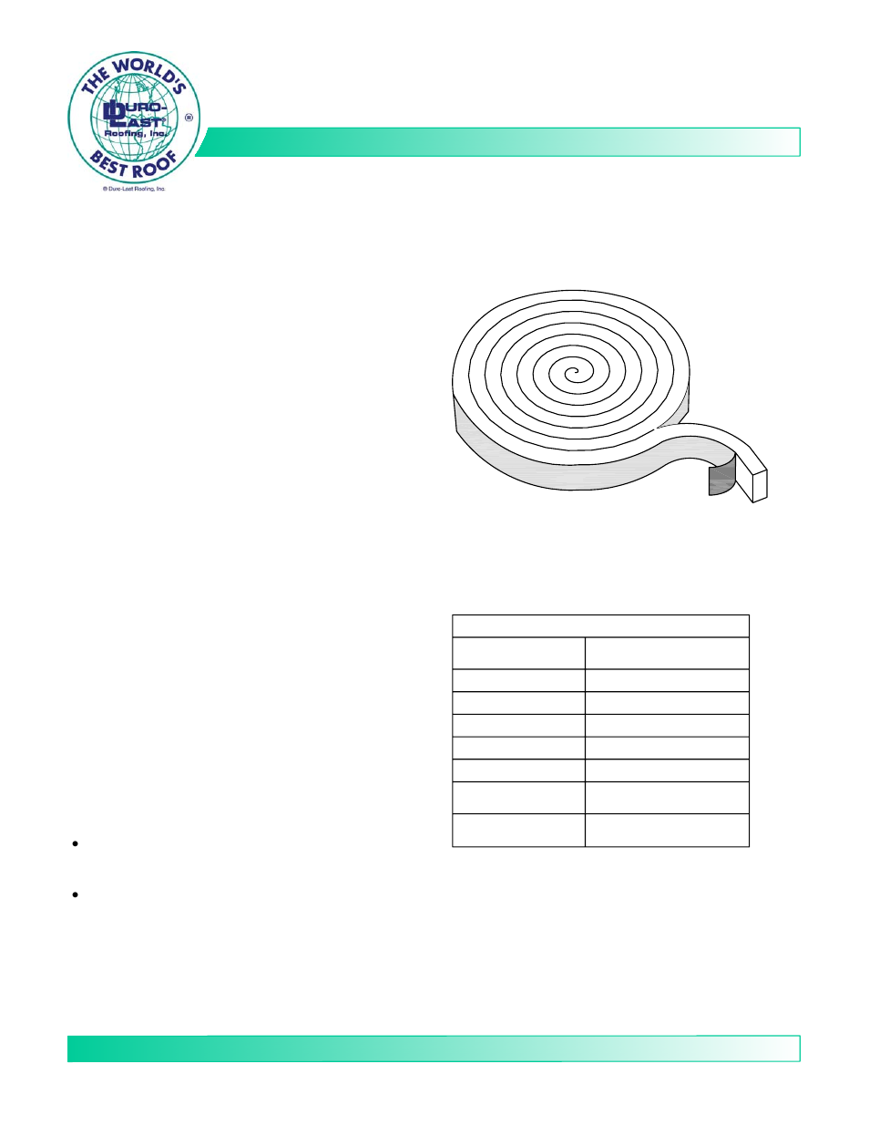 Duro-Last Strip Mastic User Manual | 1 page
