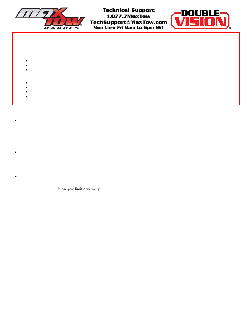 GlowShift MaxTow Series Oil Pressure Gauge User Manual | Page 2 / 3