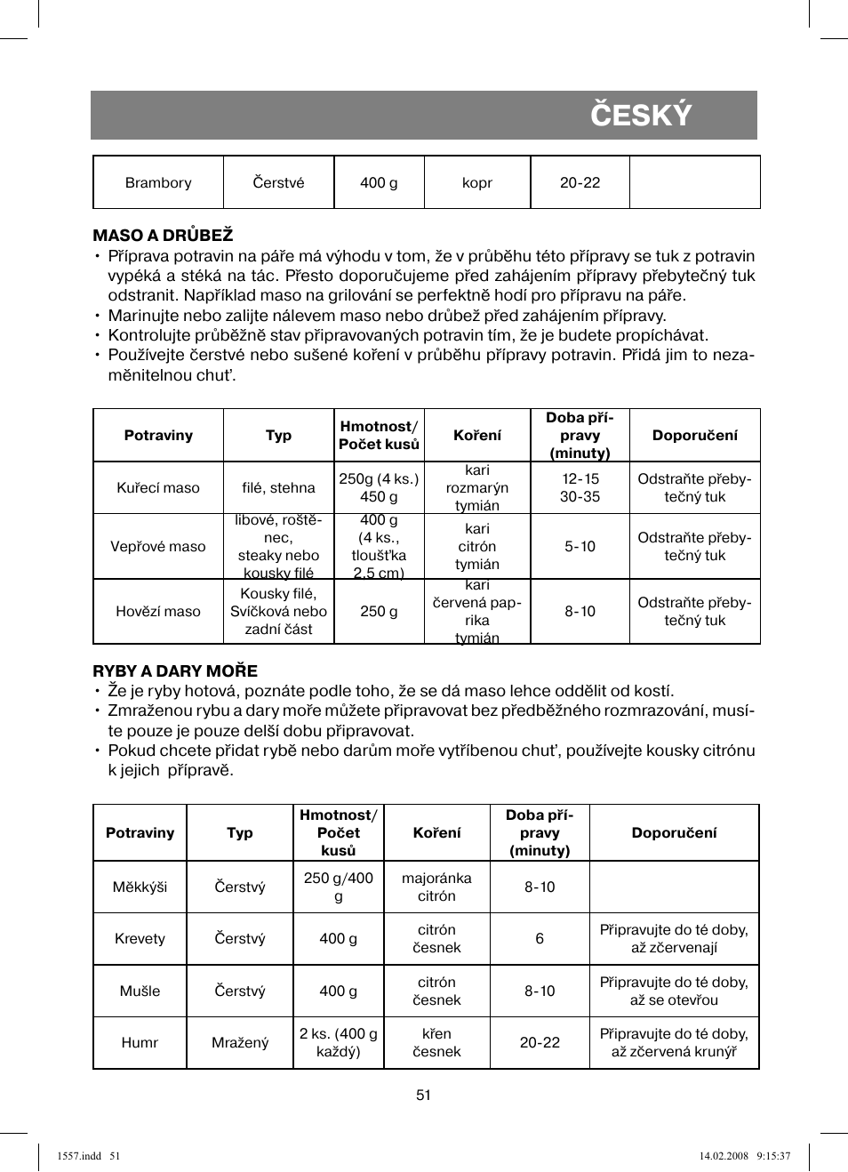 Český | Vitek VT-1557 User Manual | Page 51 / 80