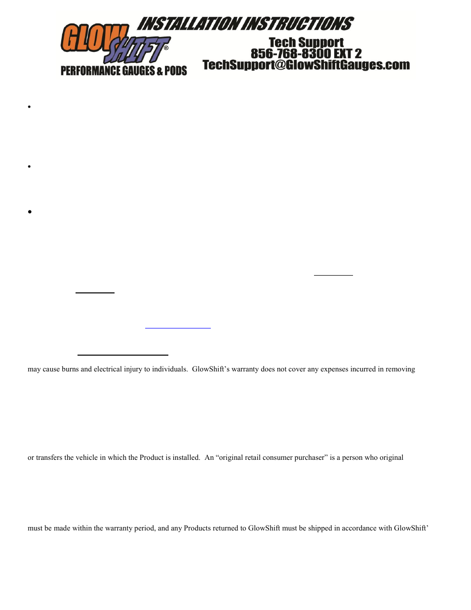 GlowShift 7 Color Series BAR Boost_Vacuum Gauge User Manual | Page 2 / 3