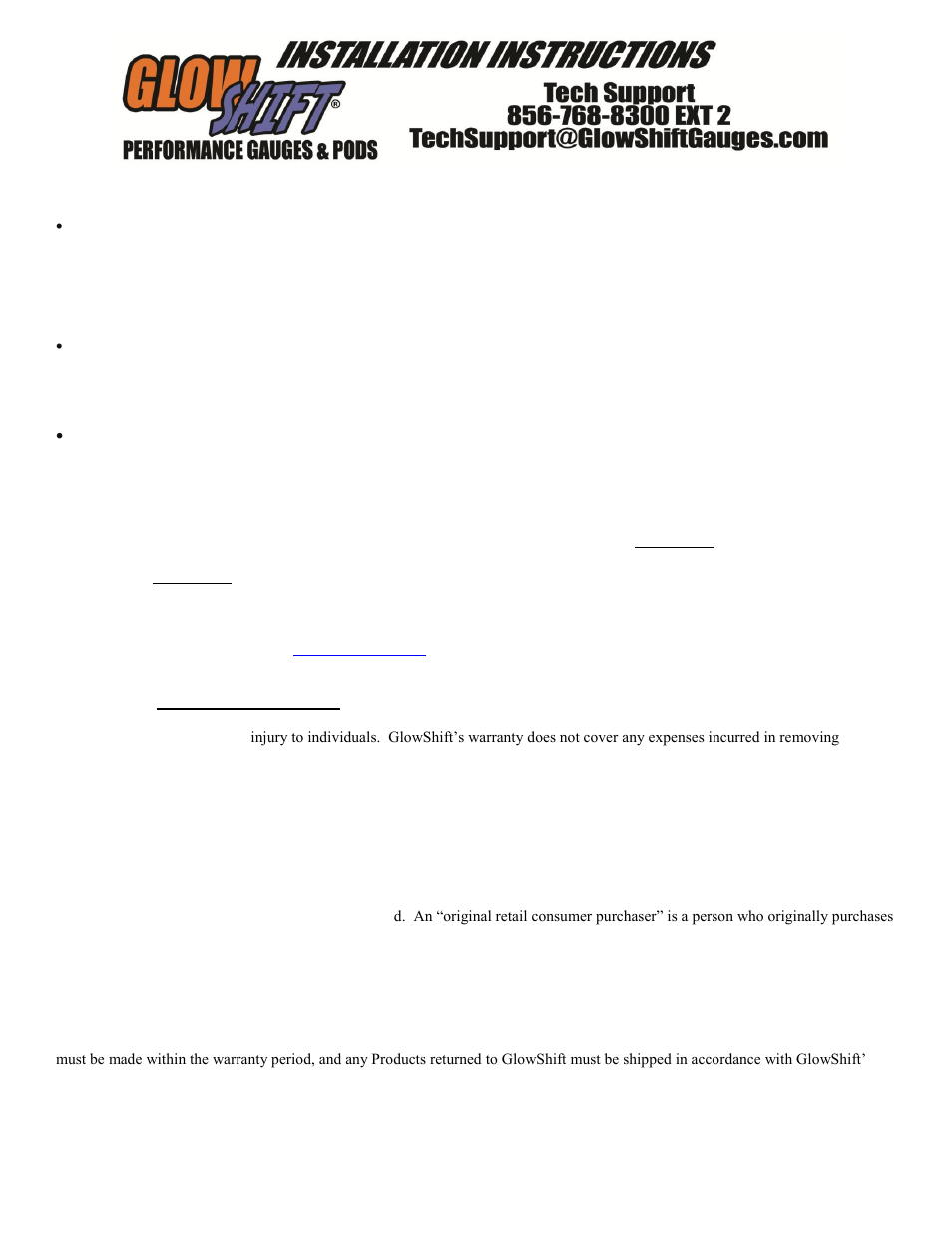 GlowShift Digital Series BAR Boost_Vacuum Gauge User Manual | Page 2 / 3