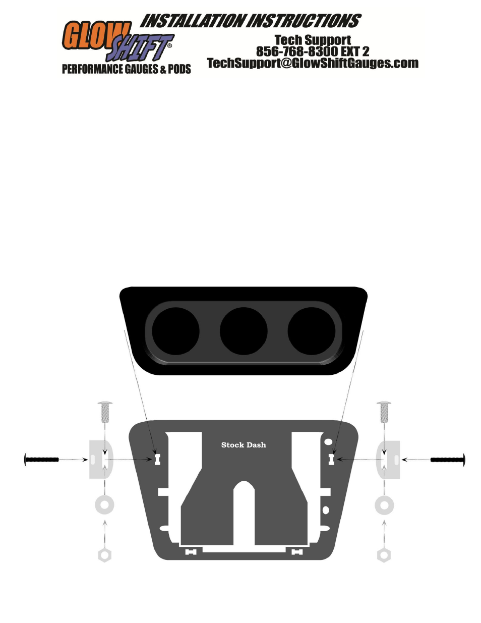 GlowShift 02-07 WRX Clock Replacement Triple Gauge User Manual | 2 pages