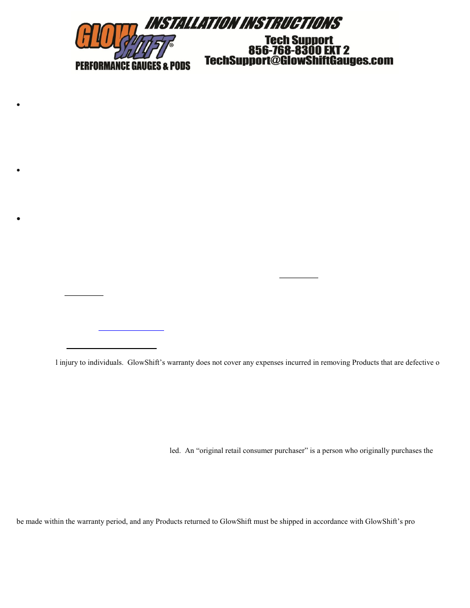 GlowShift Digital Series Volt Gauge User Manual | Page 2 / 3