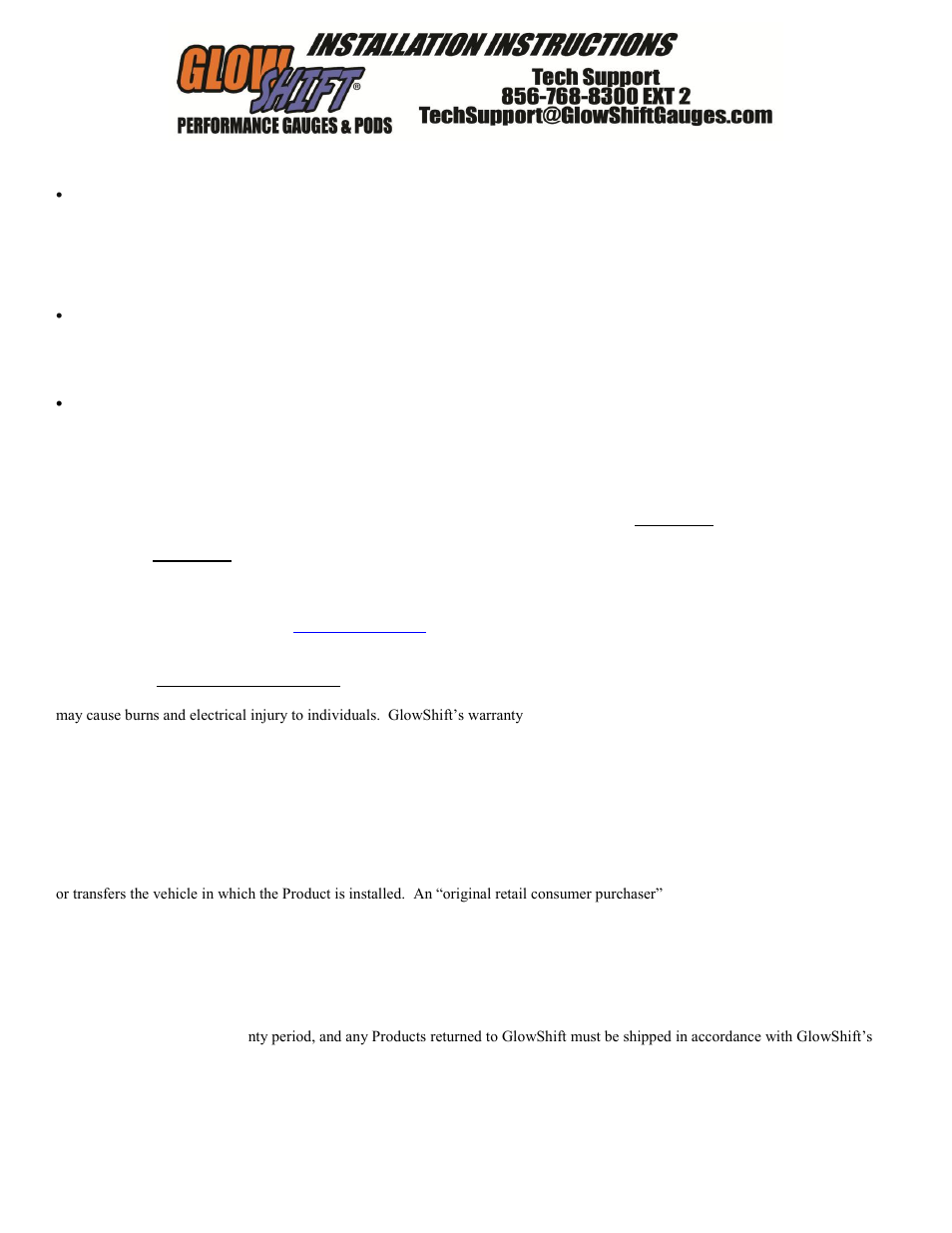 GlowShift 7 Color Series BAR Oil Pressure Gauge User Manual | Page 2 / 3