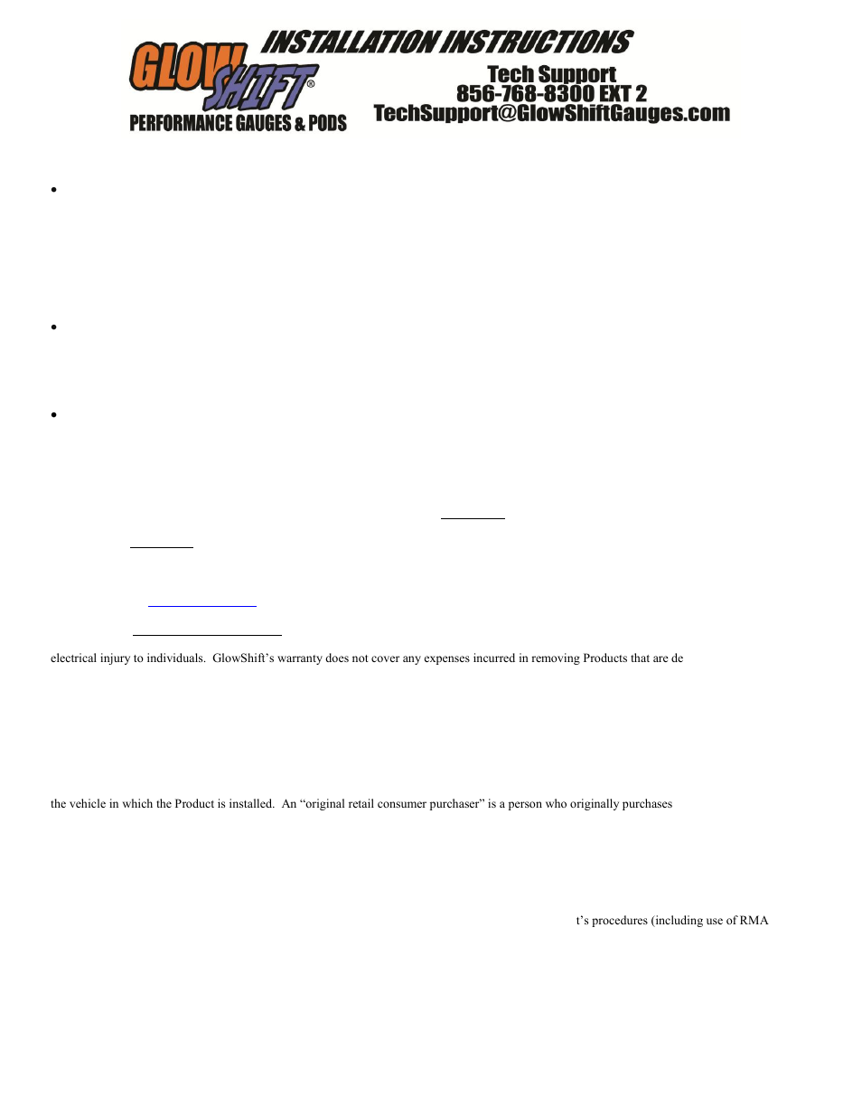 GlowShift Digital Series Transmission Temperature Gauge User Manual | Page 2 / 3