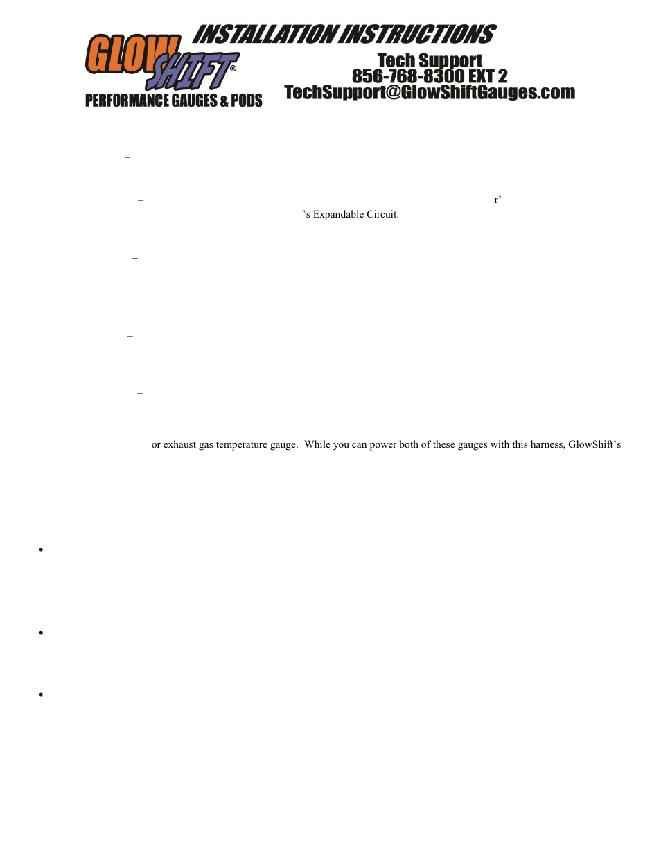 GlowShift 7 Color Series 4 Gauge Wiring Kit User Manual | 1 page