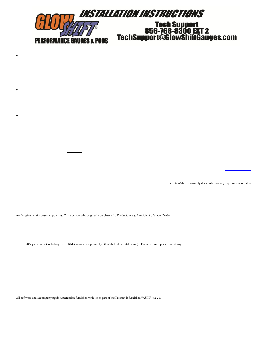 GlowShift Tinted Series Volt Gauge User Manual | Page 2 / 3