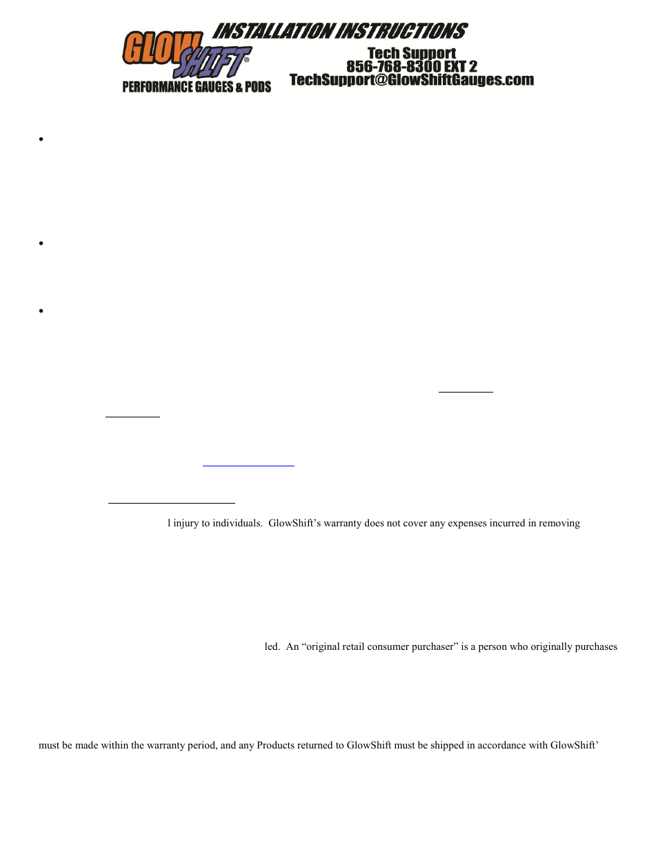 GlowShift Digital Series Oil Pressure Gauge User Manual | Page 2 / 3