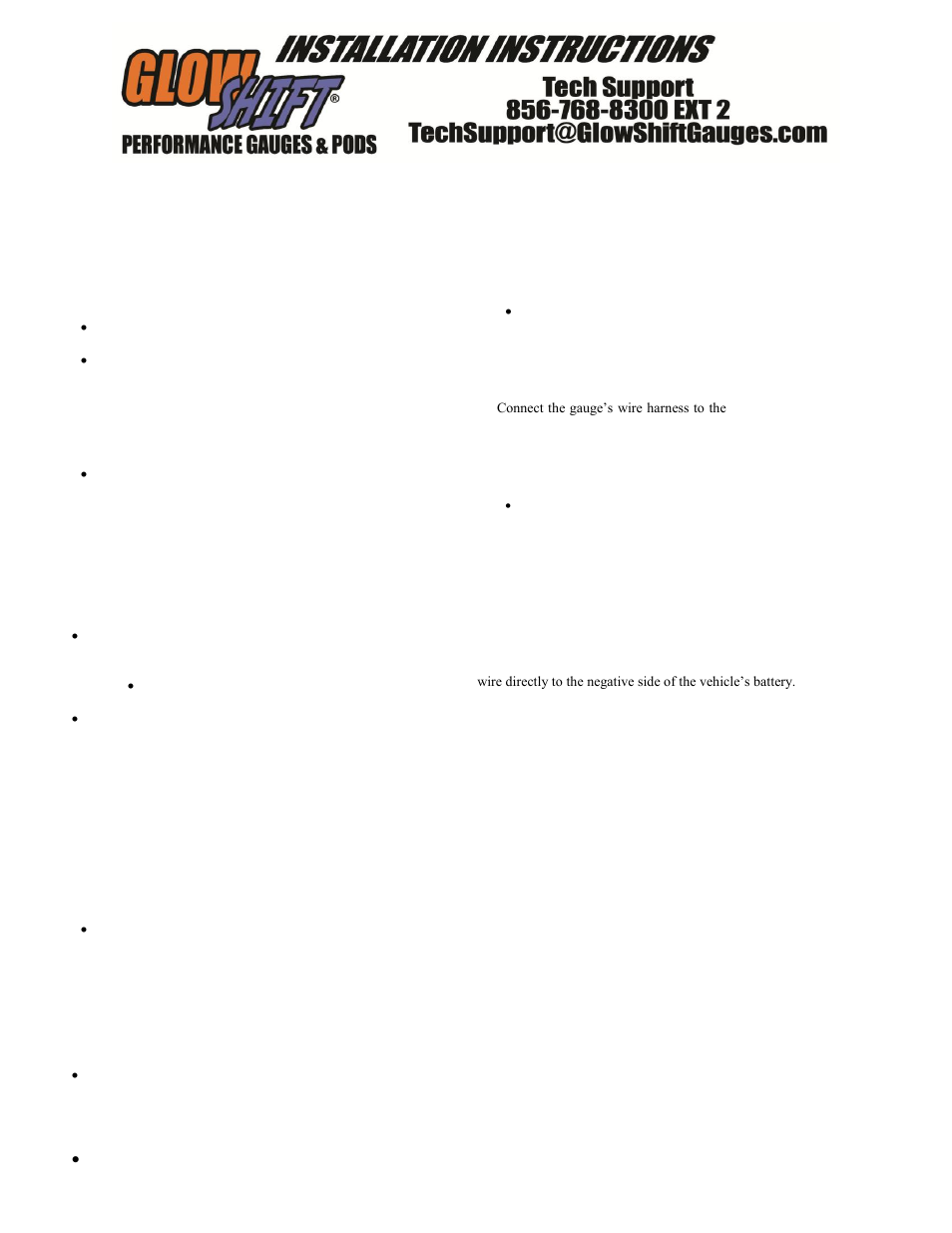 GlowShift 3in1 Diesel Combination Gauge, Pressure User Manual | 3 pages