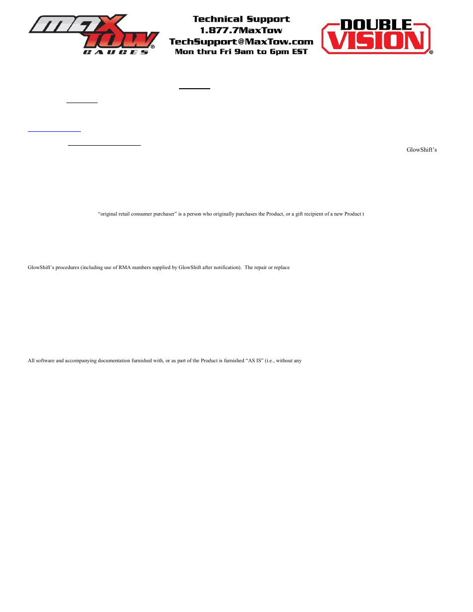 GlowShift MaxTow Series Boost_Vacuum Gauge User Manual | Page 3 / 3