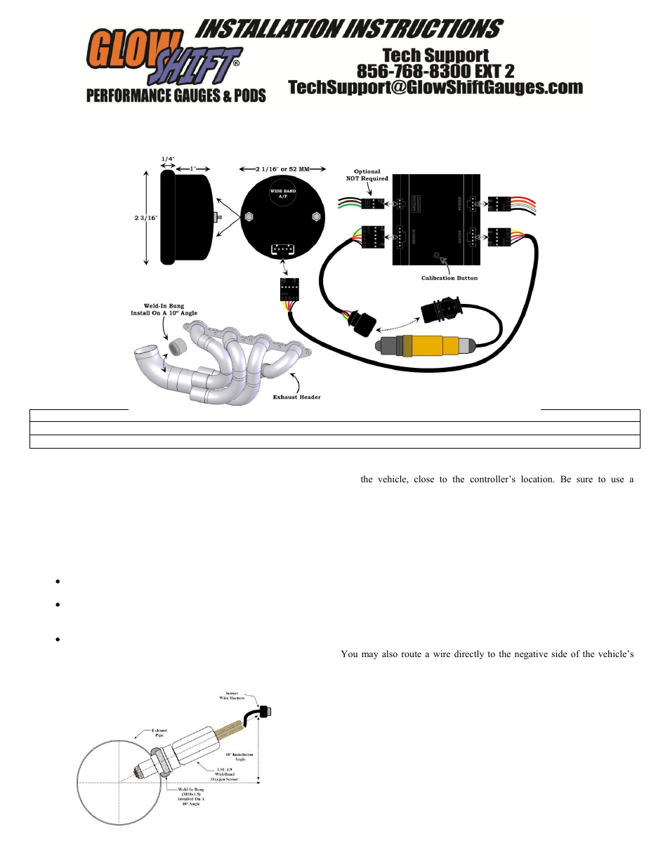 GlowShift Digital Series Wideband Air_Fuel Ratio Gauge User Manual | 4 pages