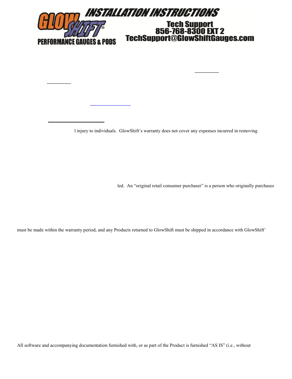 GlowShift Digital Series Wideband Air_Fuel Ratio Gauge User Manual | Page 3 / 4