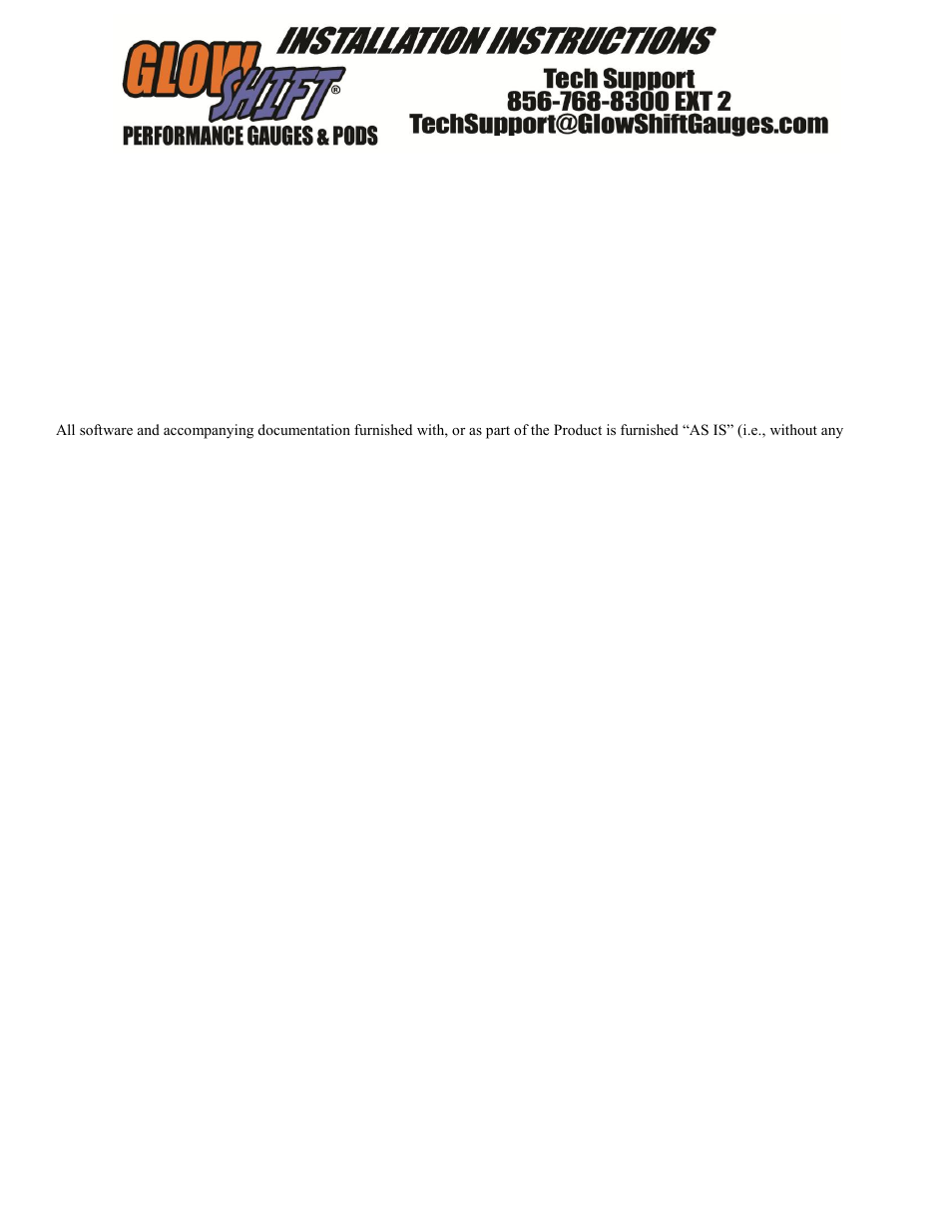 GlowShift Digital Series Narrowband Air_Fuel Ratio Gauge User Manual | Page 3 / 3