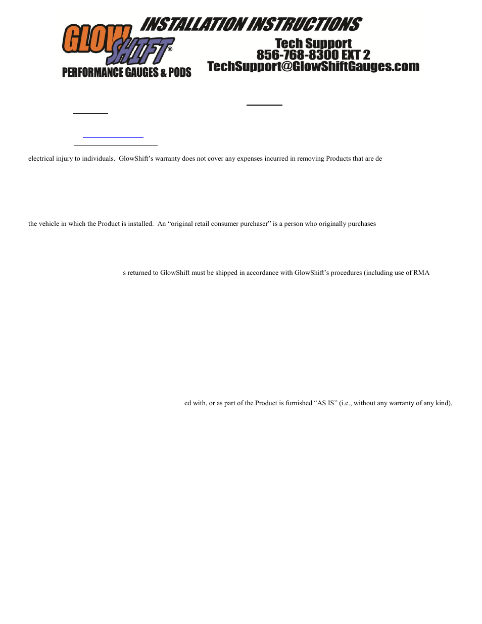 GlowShift Tinted Series Wideband Air_Fuel Ratio Gauge User Manual | Page 3 / 4