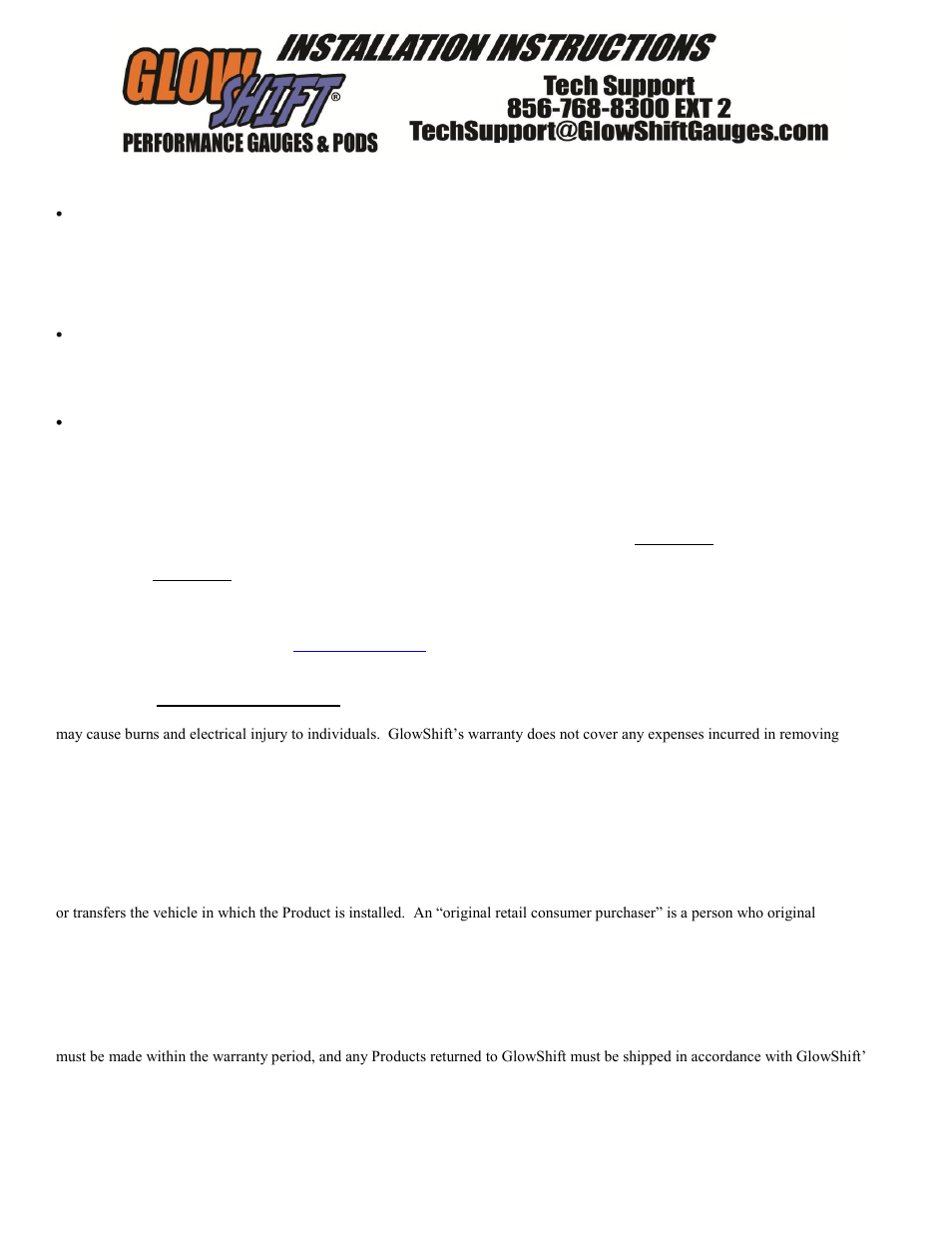 GlowShift 7 Color Series Boost_Vacuum Gauge User Manual | Page 2 / 3