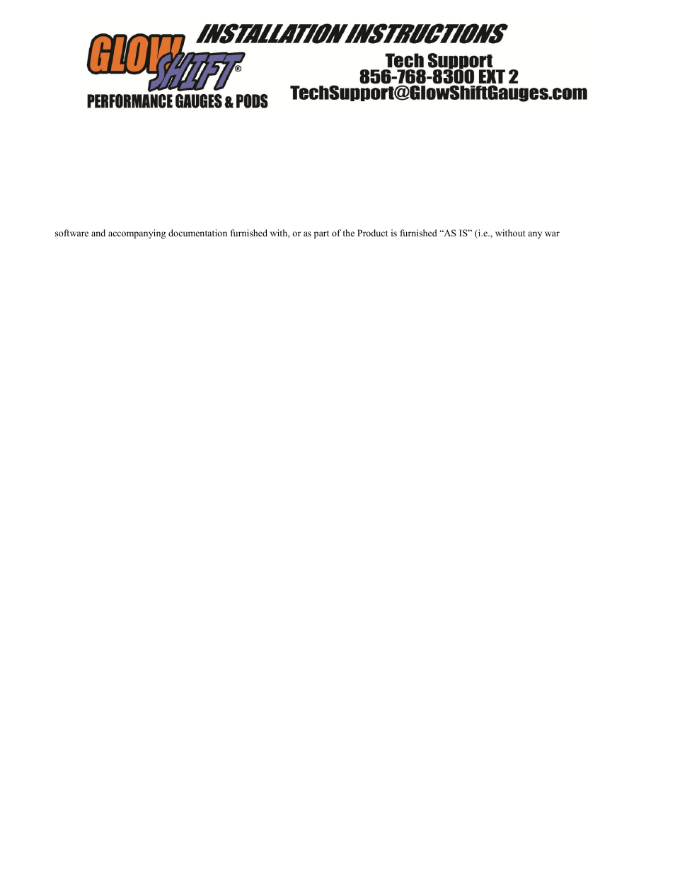 GlowShift 7 Color Series Celsius Pyrometer EGT Gauge User Manual | Page 3 / 3