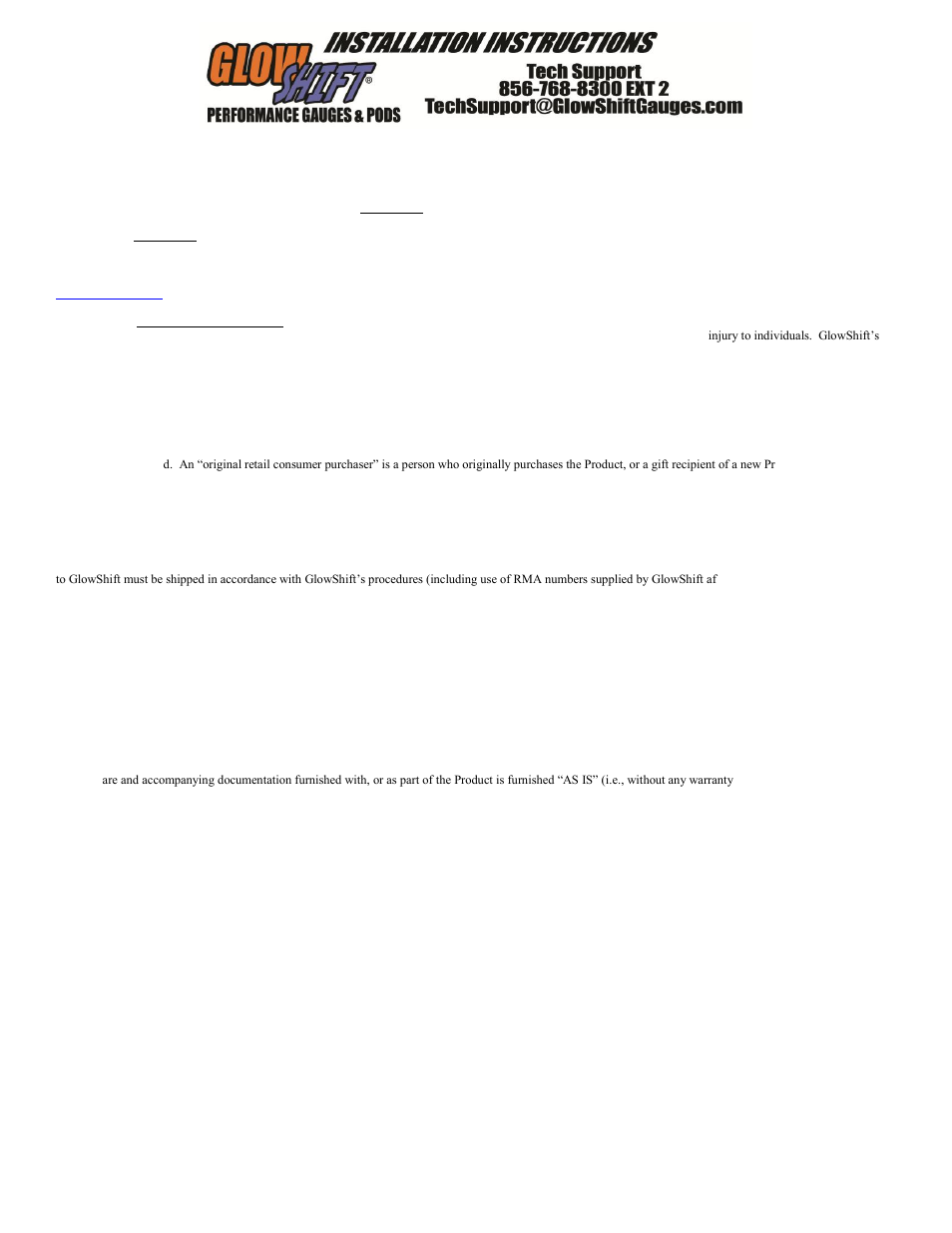 GlowShift Elite 10 Color Nitrous Pressure Gauge User Manual | Page 3 / 3