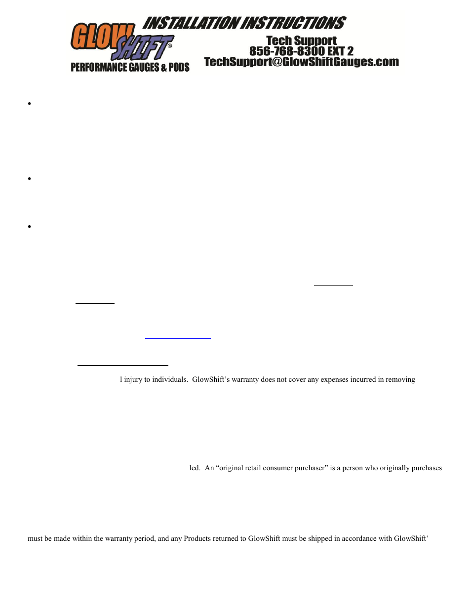 GlowShift Digital Series Nitrous Pressure Gauge User Manual | Page 2 / 3