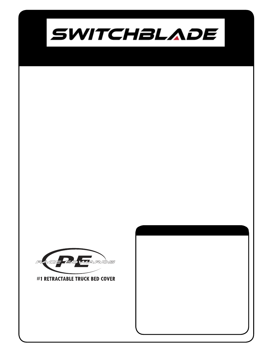 Pace-Edwards SWITCHBLADE Ford Superduty User Manual | 8 pages