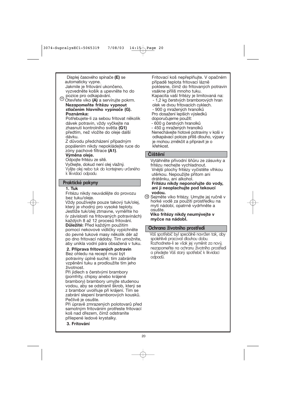 Moulinex AKGC SUPRALYS User Manual | Page 23 / 70