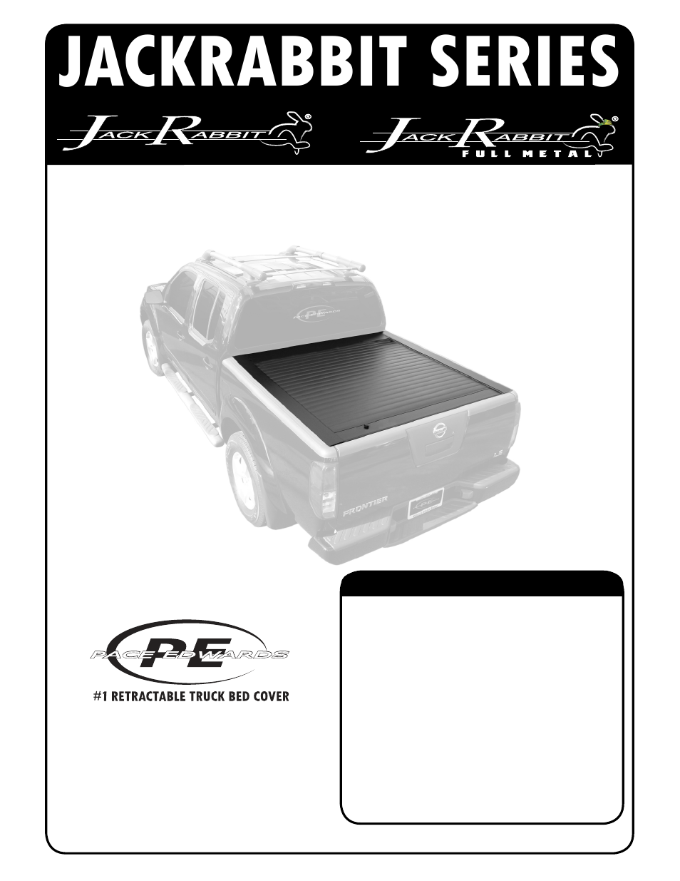 Pace-Edwards JR Series Nissan Frontier Crew Cab Extra Short Bed User Manual | 8 pages