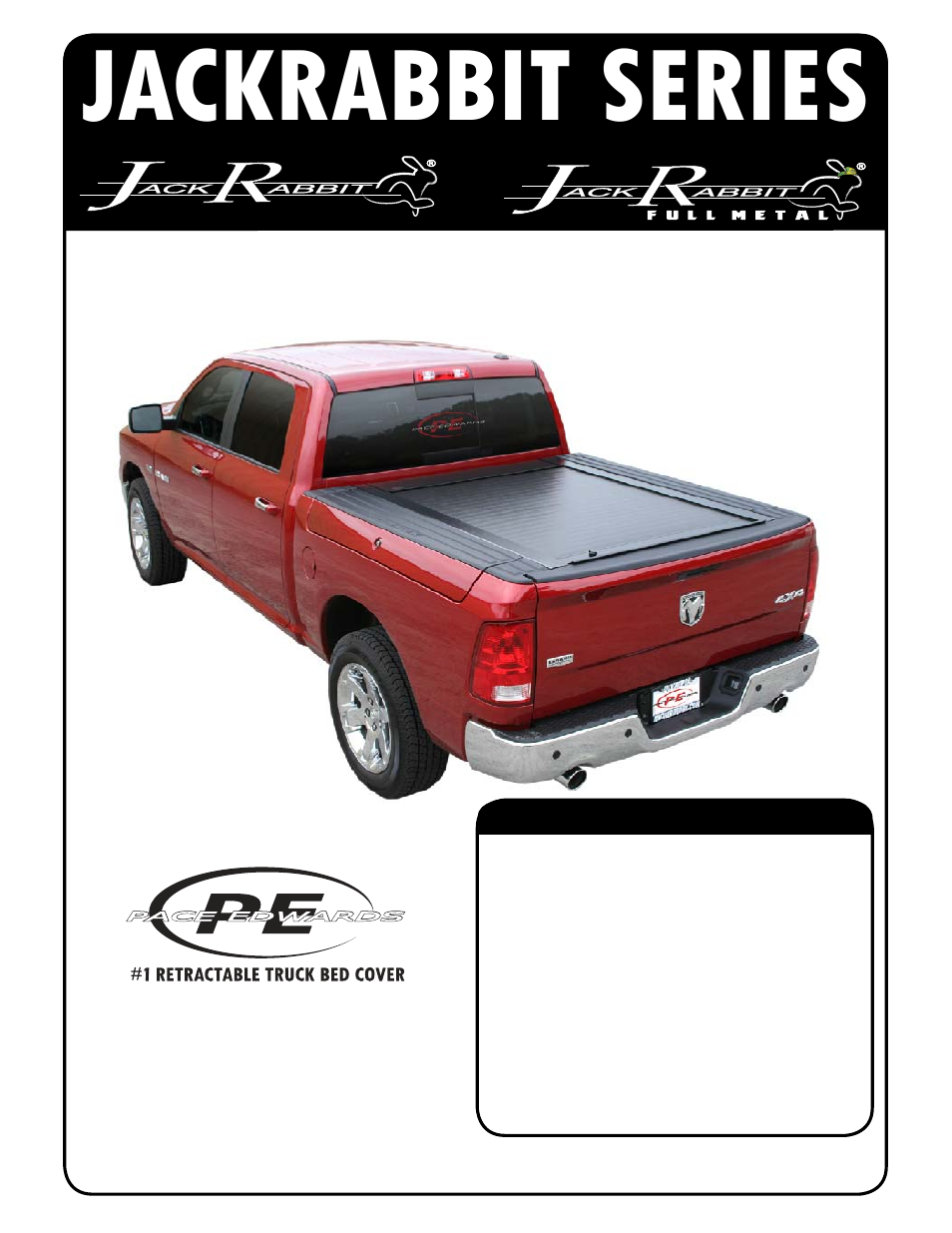 Pace-Edwards JR Series Dodge Ram w_RAMBOX option User Manual | 8 pages