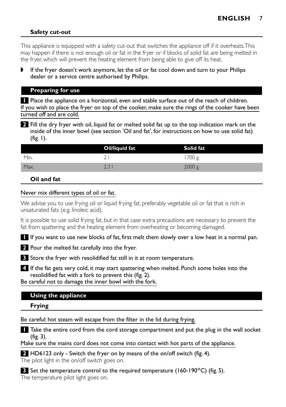 Philips HD6121 User Manual | Page 7 / 148