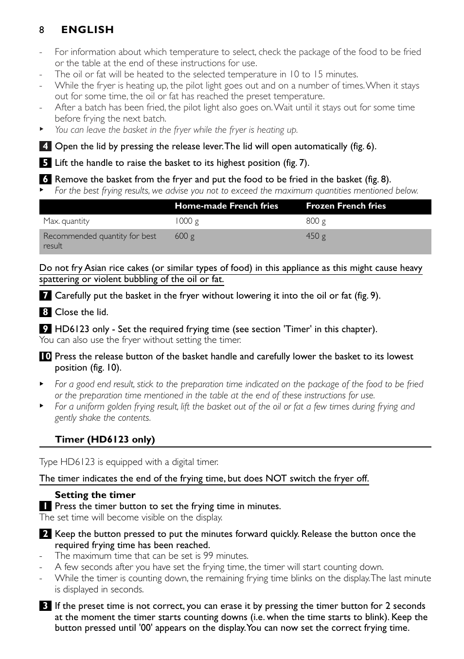 Philips HD6121 User Manual | Page 8 / 148