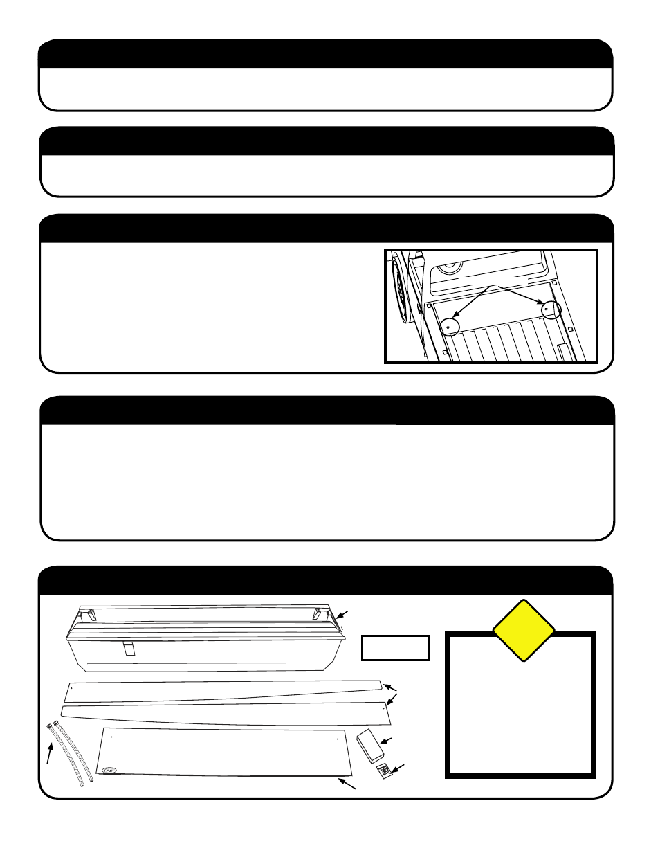 Drain hole locations, Optional wiring harness for dashboard switch, Caution | Pace-Edwards BL Ford Explorer Sport Trac User Manual | Page 2 / 8